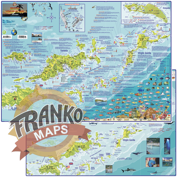 British Virgin Islands Adventure Guide by Franko Maps